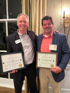 Brook and Dan receiving awards